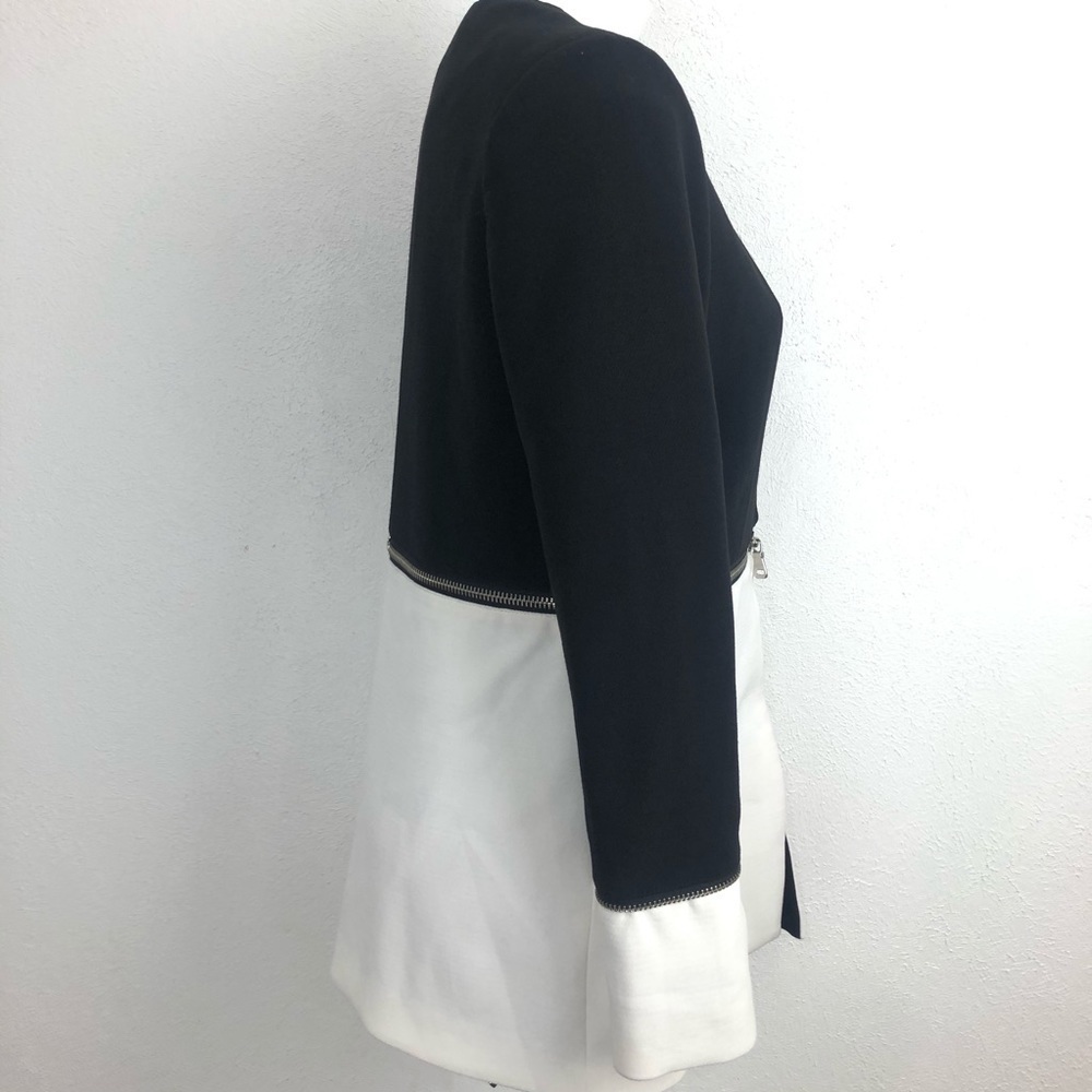 Luii Zippered Linen Black and Cream Two Length Jacket Size Small - Picture 5 of 11